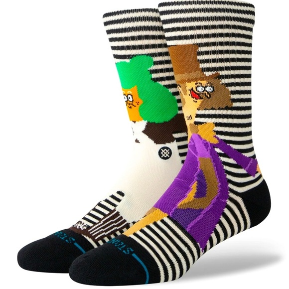 🌸3 for $20🌸 Stance Willy Wonka Oompa Loompa Crew Socks Men’s Sz L 9-13 Campy NWT - Picture 1 of 3